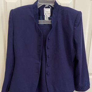 EnAvance Navy Blue Suit - Jacket and Skirt